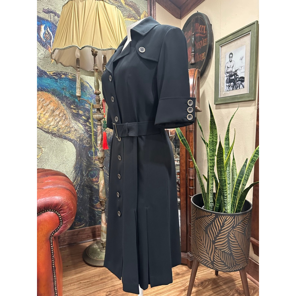 Talbots Black Petite Trench Coat Women's 12 Petite - Picture 3 of 11